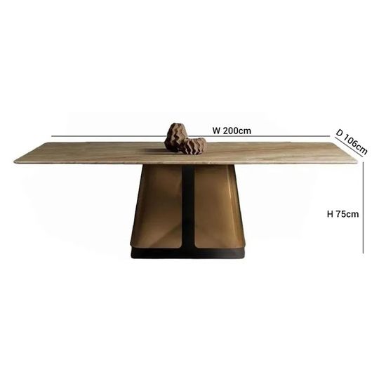 Compass Marble Pedestal Dining Table- Variation Available
